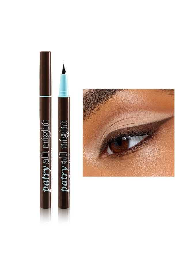 Smile Eyeliner pen - long-lasting, waterproof, quick-drying, vivid color, non-marring eyeliner liquid pen - 02#dark brown - Image 1